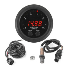 Universele 12V 52MM Geïntegreerde Lucht-Brandstofverhoudingsmeter LED Digitaal Display met Breedband O2-Zuurstofsensor