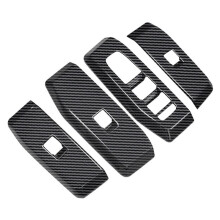 Car Window Glass Lift Panel Trim Stickers for Prado LC250 2024 Interior Accessories RHD Carbon Fiber