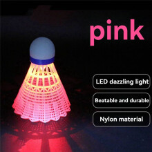 4Pcs Luminous Badminton Balls LED Foamed Plastic Sport Badminton Light- Shuttlecocks Badminton Set Red