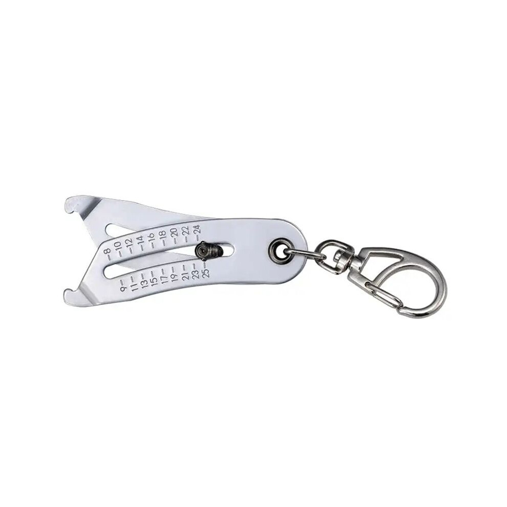 Precise Thread Size Checker Keychain Portable Caliper Gauge Hexagonal Nut Screw Thread Size Manual Measure Tools 4713343878965
