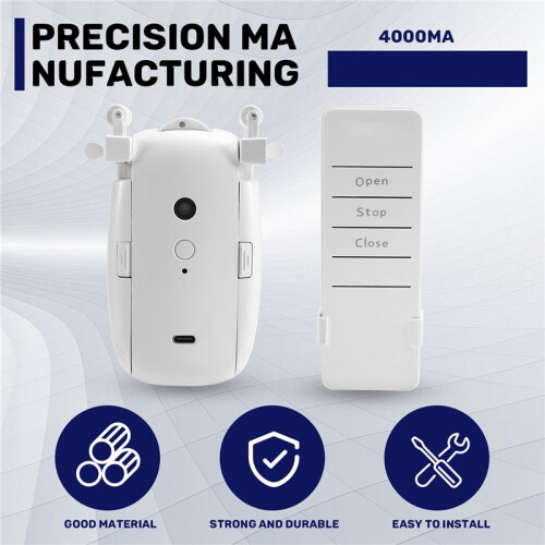 Tuya  Curtains Machine Wireless Curtain Opener  Robot Remote Control for T-Shaped Tracks 2