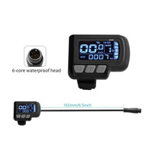 LCD-EN06 Panel Wyświetlacza LCD Roweru Elektrycznego z Wyświetlaczem LCD i USB 24 V 36 V 48 V do Roweru Górskiego, Skutera Elektrycznego 6 Pinów