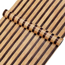 Wood Striped Wallpaper Background Wall Desk Cabinet Renovation Sticker Self-Pasting Wallpaper A