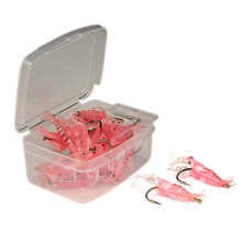 New Luminous Shrimp Artificial Bait Simulation Soft Prawn with Hooks Carp Wobbler for Fishing Tackle Lure Carp A