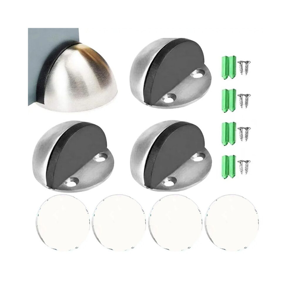 Floor Door Stoppers Stainless Steel Floor 4X Floor Door Stops Floor Mounted Door Stoppers For Studio Home 4714239093554