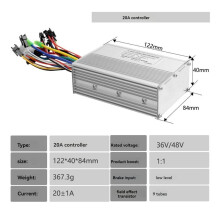 S866 Electric Bike LCD Display Dashboard SM5+2PIN+20A 36V/48V Sine Wave Controller for Mountain Bike Modification Kit