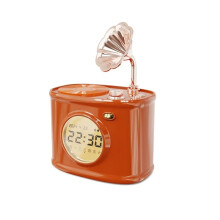 -Luidspreker Retro Klok Wekker Kalender met Display Desktop Home Decor Creatives Gift Kleine Luidspreker D