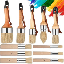 11-Teiliges Kreide-Schablonenpinsel-Set mit Holzgriff, Schablonenpinsel für Kreidefarben-Schablonenprojekte, Möbel, DIY-Kunsthandwerk