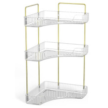 Corner Bathroom Counter Storage Rack Bathroom Countertop Rack Cosmetic Storage Rack Dressing Table Tray 3 Layers