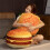 Simulation Hamburger Plush Pillow Cushion Children'S Bedroom School Classroom Sofa Sofa Decoration 3
