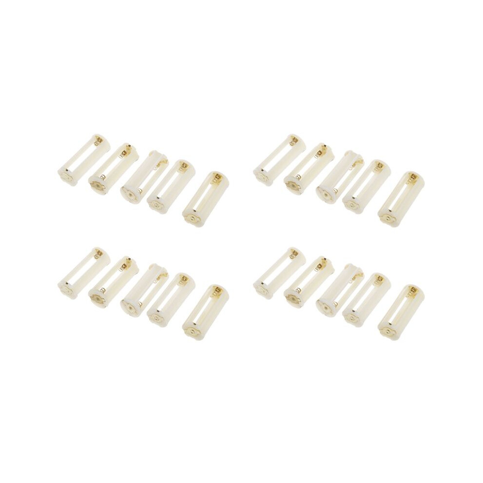 20Pcs Round 3X 1.5V Aaa Battery Holder Case Box Container White 6033488647263