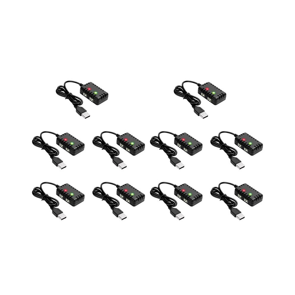 Photos - Parts for Drones & RC models 10X 2S 7.4V 2-in-1 Charger with XH-3P Connector Plug for AX24 SCX24 UTB18 SCX24 RC Cars & Trucks,7.4V 2S