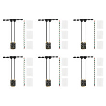 6X RP4TD ELRS 2.4g Receptor de Diversidade FPV Antena Dupla Receptor de Navegação Remota Modelo UAV de Asa Fixa Receptor