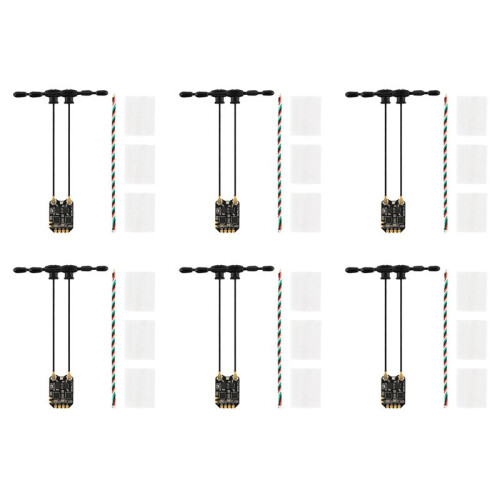 6X RP4TD ELRS 2.4g Diversity Receiver Fpv Dual Antenna Remote Navigation Receiver Fixed Wing Uav Model Receiver