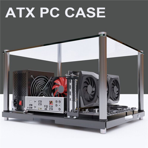 2X PC Test Open Chassis Rack Bench Open Frame DIY Gaming Computer Open Case Support Motherboards ATX MATX 1