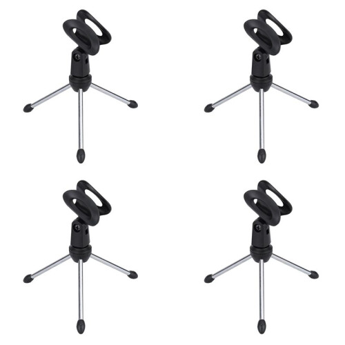 4X Detachable Foldable Portable Angle Adjustable Tripod Table Desktop Mic Miniphone Stand Holder Bracket