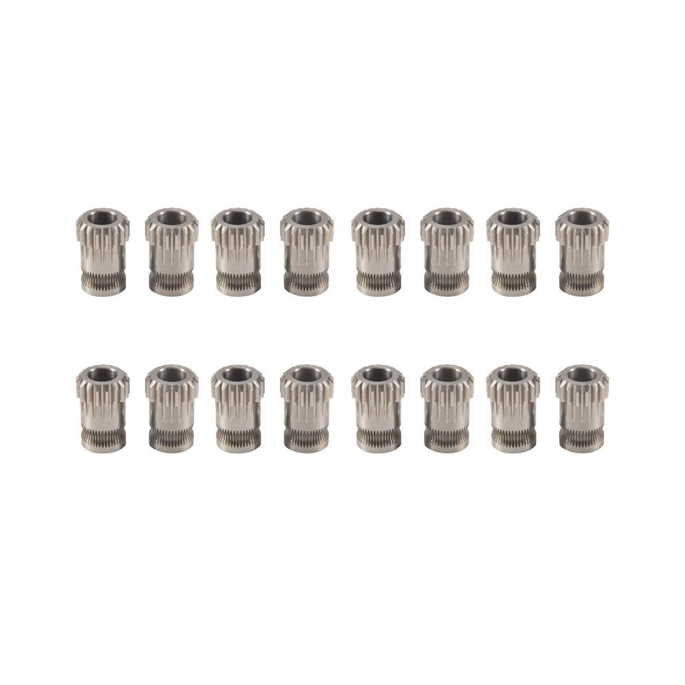 16Pcs Extruder Gears Mk8 Stainless Steel Double Extrusion Wheels Bowden Gear 3D Printer Part For Cr10 3 Silver 6031272501289