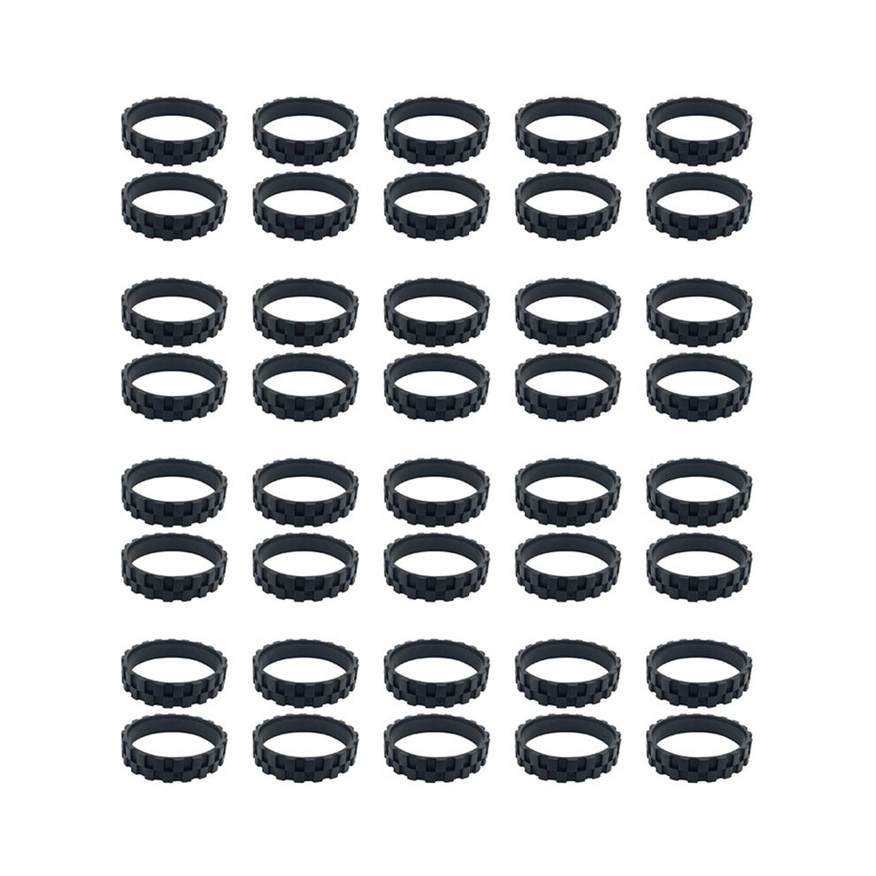 40Pcs For S5/T6/T7 Accessories Walking Wheel Tire Skin Replacement Robot Vacuum Cleaner Parts Black 6031794485197