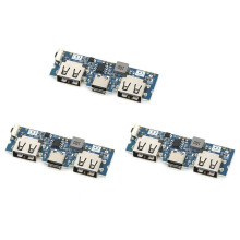 3X Micro-USB/Type-C 5V 2.4A Dual USB 18650 Boost Battery Charger Board Mobile Power Bank Accessories for Phone DIY A