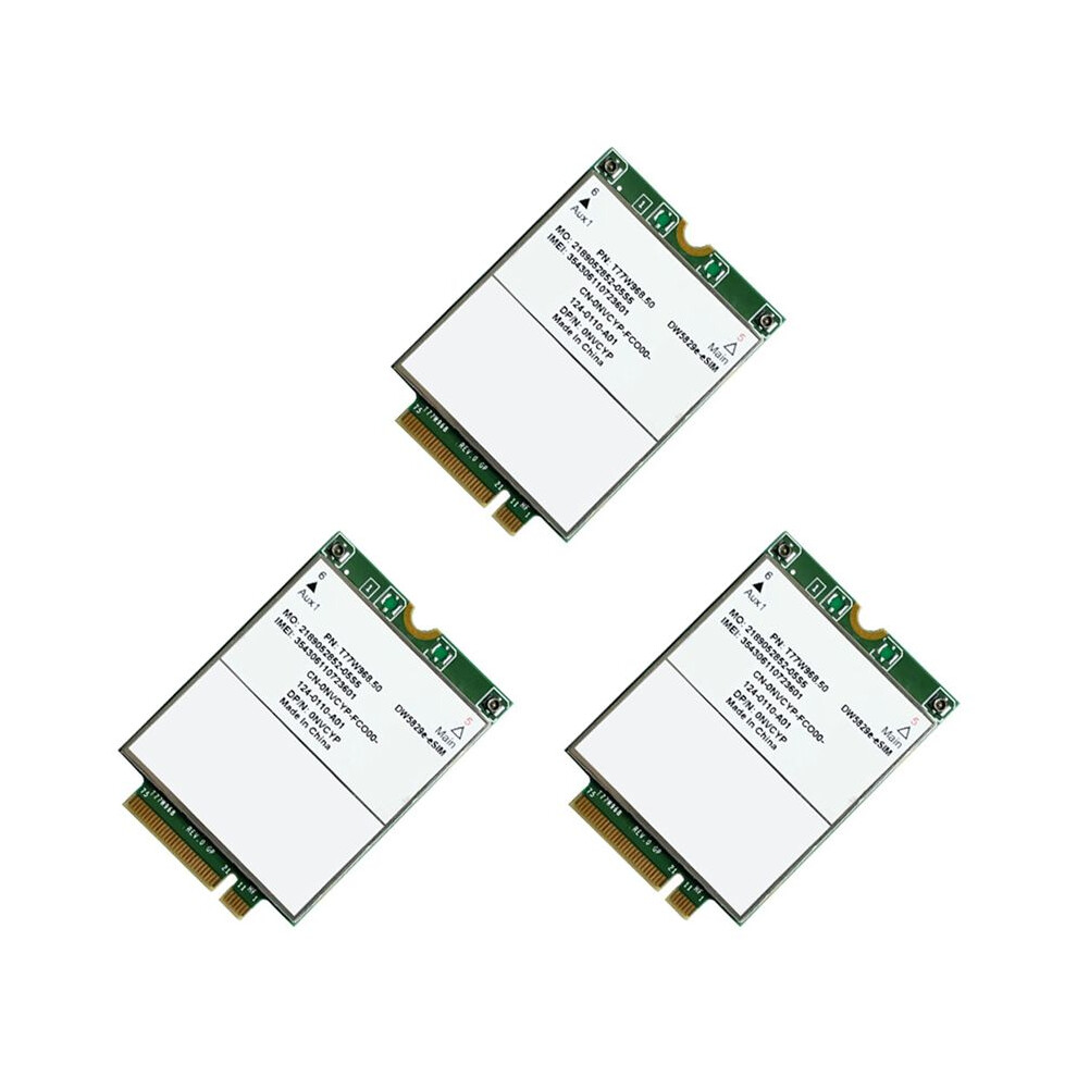 3X T77w968.50 Dw5829e-Esim M.2 4G Modem Module Cat9 450Mbps Tdd-Lte 4G Module For 7320 7330 7520 7530 7430 Laptop 6032137109626