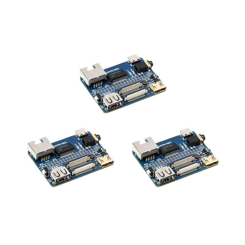 3X 5V Cm4 Ethernet Carrier Board For Raspi Rpi Raspberry Pi Compute Module 4 Lite Emmc Io Usb Expansion Board 6033909028107