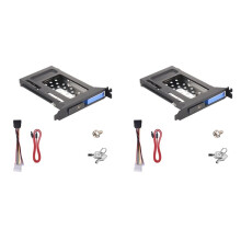 2X Suporte para Rack Móvel de Slot PCI de Liga de Alumínio 2,5 Polegadas HDD SSD para Slot de Expansão de PC SATA3 6 Gbps Conector Hotswap
