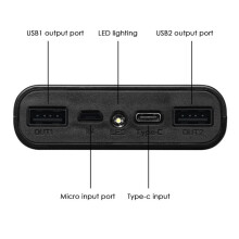 6X 18650 Akku Power Bank Box 5V 2.1A LCD Display 20000MAh Power Board für 6X18650 Akku DIY Powerbank Case (Schwarz)