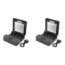 2X 18650 Charger Solar Lithium Battery Charger Type-C Four-Slot Multi-Function Outdoor Charger