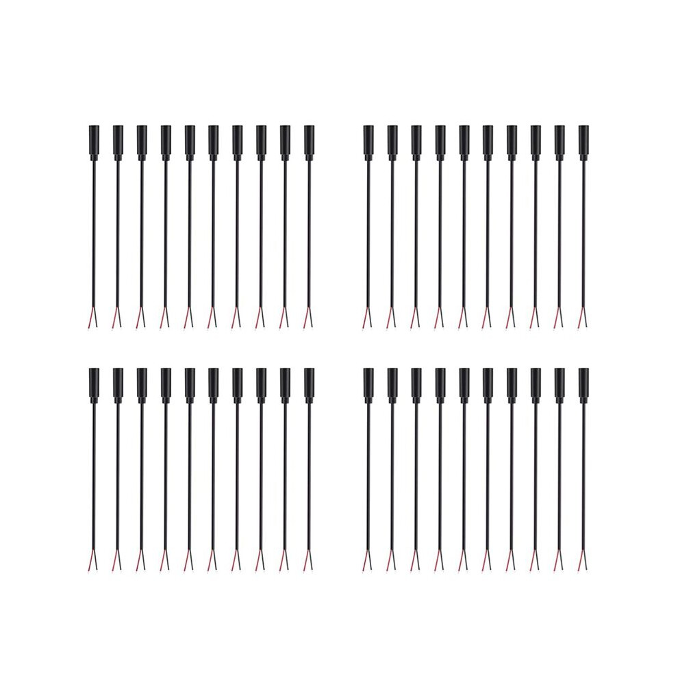 40Pcs Replacement 3.5Mm Female Jack To Bare Wire Open End 2 Pole Mono 1/8 Inch 3.5Mm Jack Plug Connector Audio Cable 4713579888851