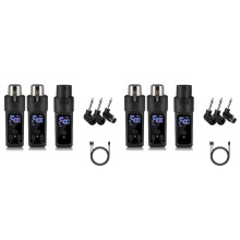 2 Set New 2.4G XLR Adapter System Wireless Microphone Transmitter Receiver for Dynamic Microphone Guitar Audio Mixer