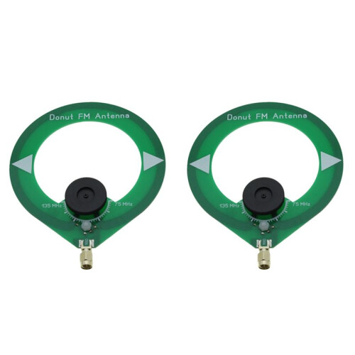 2X Antena FM Donut 75M-135MHz Antena FM SMA Interface Macho  Antena Loop