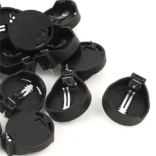 3V CR2032 CR2025 Button Cell Battery Holder Adapter Black 60 Pieces 2