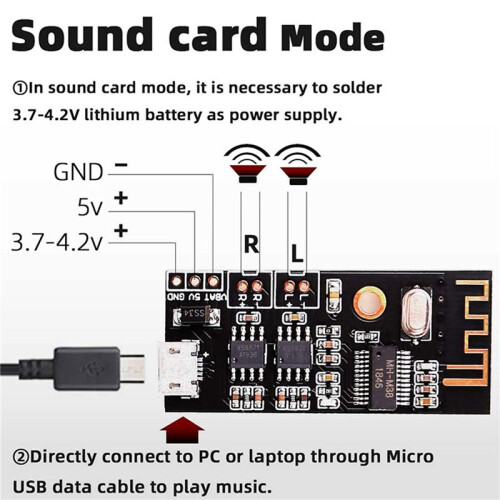 10X  Amplifier Board, 5W +5W Output Power,  3.7V-4.2V/5V   Speaker Board 1
