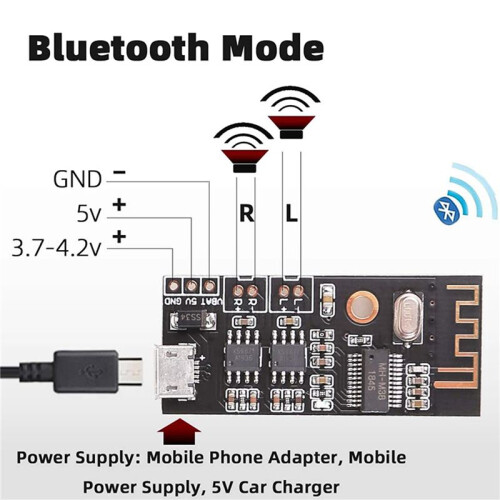 10X  Amplifier Board, 5W +5W Output Power,  3.7V-4.2V/5V   Speaker Board 2