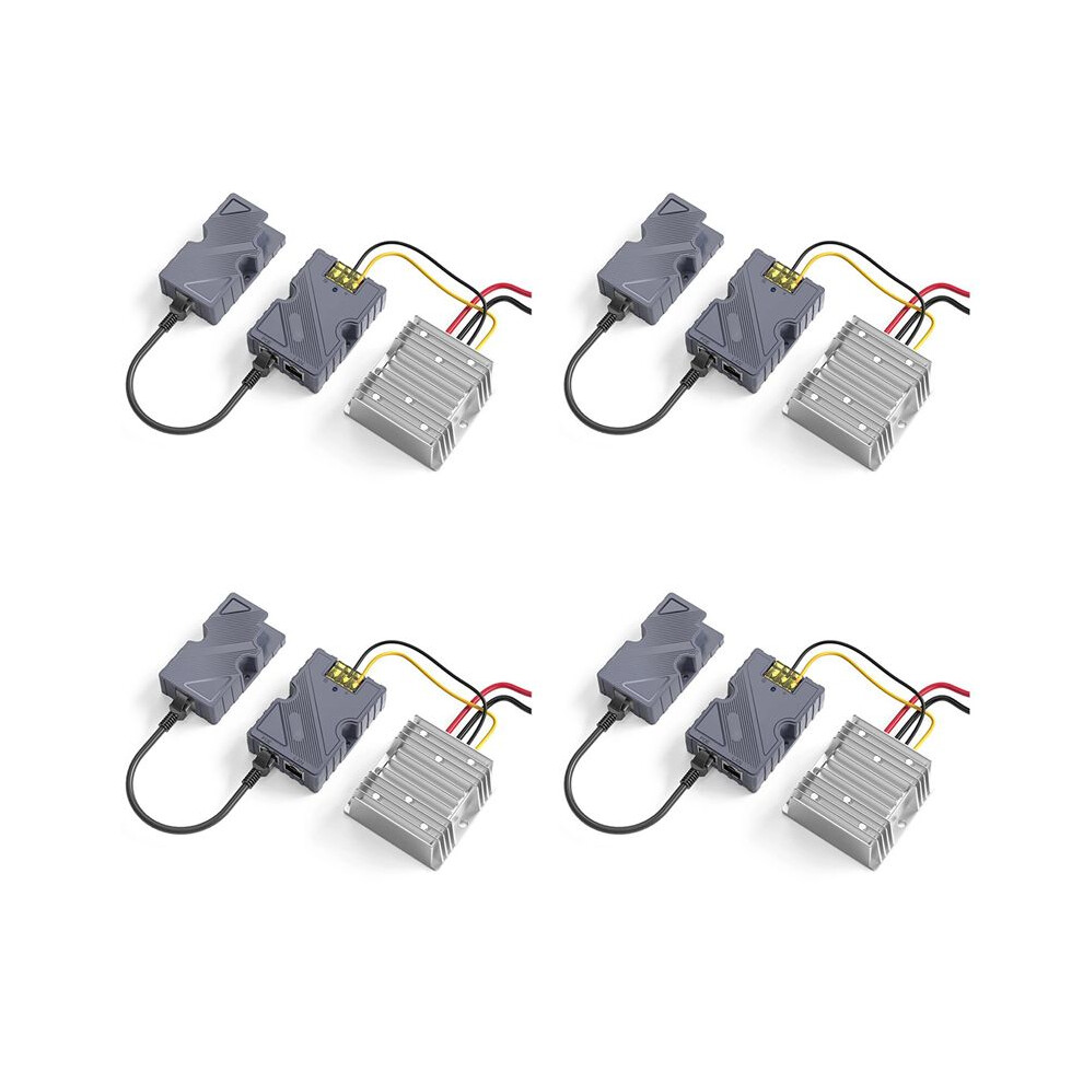 4X For Starlink Poe Injector 150W Dish Cable Adapter To Rj45 Car Step Converter 12V To 48V For Starlink V2 Outdoor 4712702272024