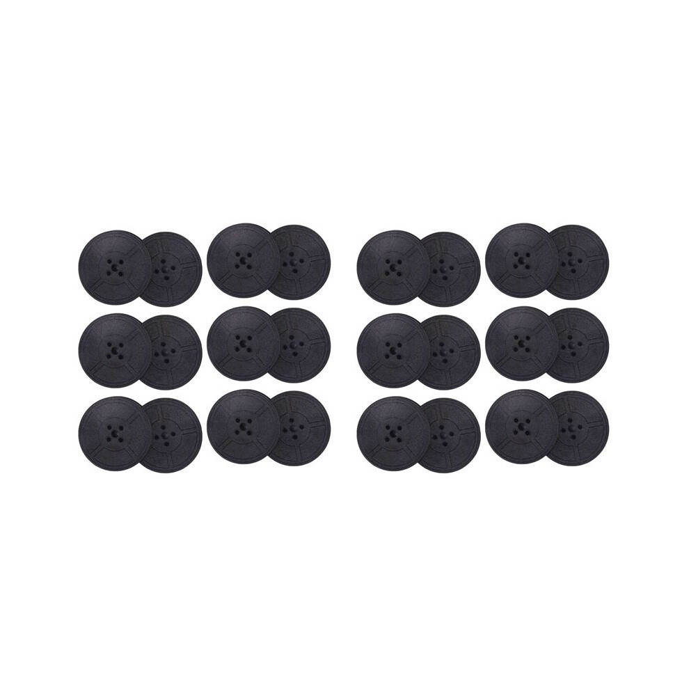12Pack Typewriter Ribbon Twin Spool Typewriter Ribbon Ink Twin Spool Pack Ink For Most Typewriter(Black) Black 6033071331272