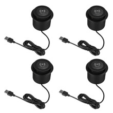4X Carregador Sem Fio RáPido - - de 10W Incorporado com Porta USB Universal para Smartphone