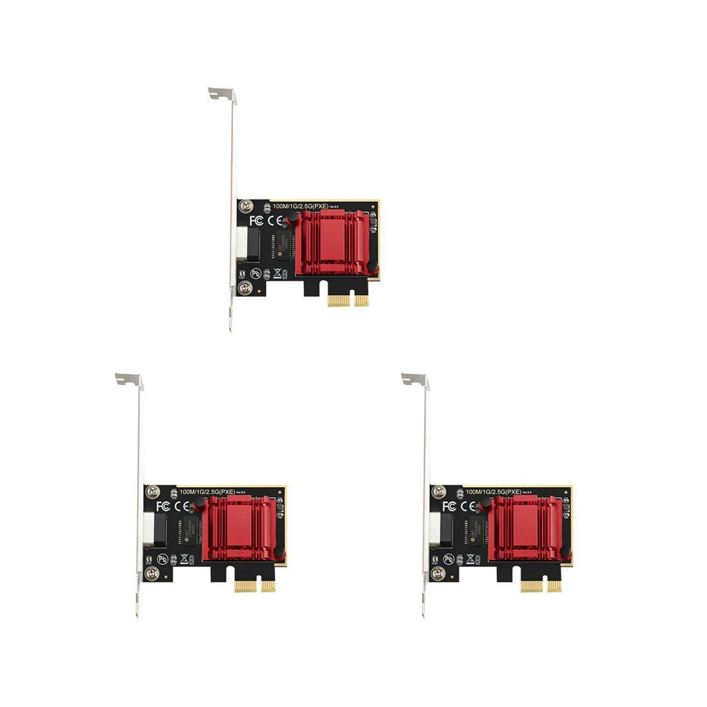 3X 2.5G Pci-E To Rj45 Network Card Wifi Receiver Gigabit Diskless Network Card Ethernet 2500Mbps 2.5Gbps For Pc 4712060461399