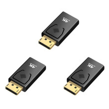 3X Adaptador de Vídeo Compatível com para 4k Dp, Macho para Conversor de Monitor de Tv de Computador Compatível com para para Tv