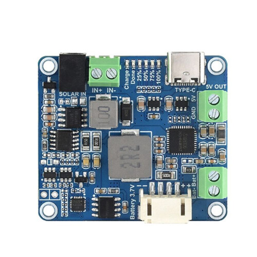 2X Solar Power Manager Module+Battery Case MPPT Supports 6V-24V Solar Panel Type-C 5V/3A Regulated Output Module 2