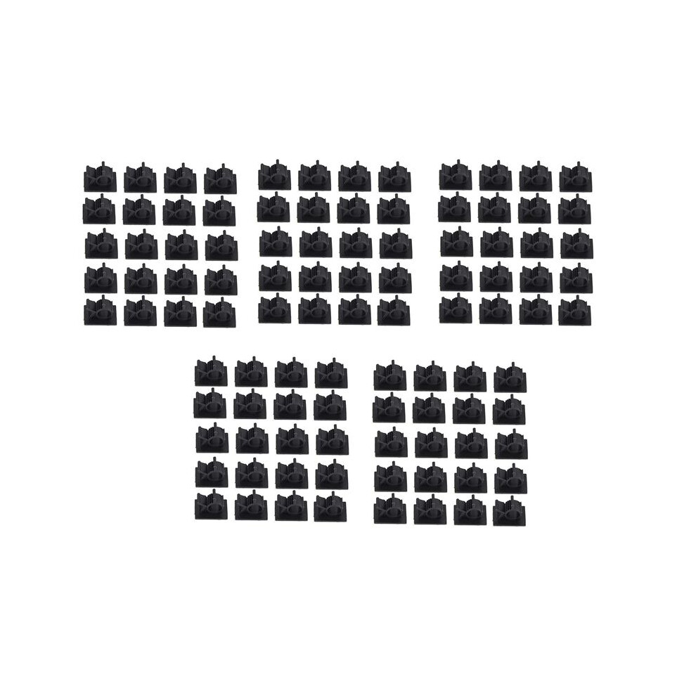 100Pcs Black Adjustable Plastic Cable Clamps Self Adhesive Car Cable Clips Wire Organizer 4711401691730
