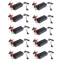 10X 14.6V 10A Iron Phosphate Battery Charger for 12.8V 4S Scooter Car Solar Storage Charger EU Plug