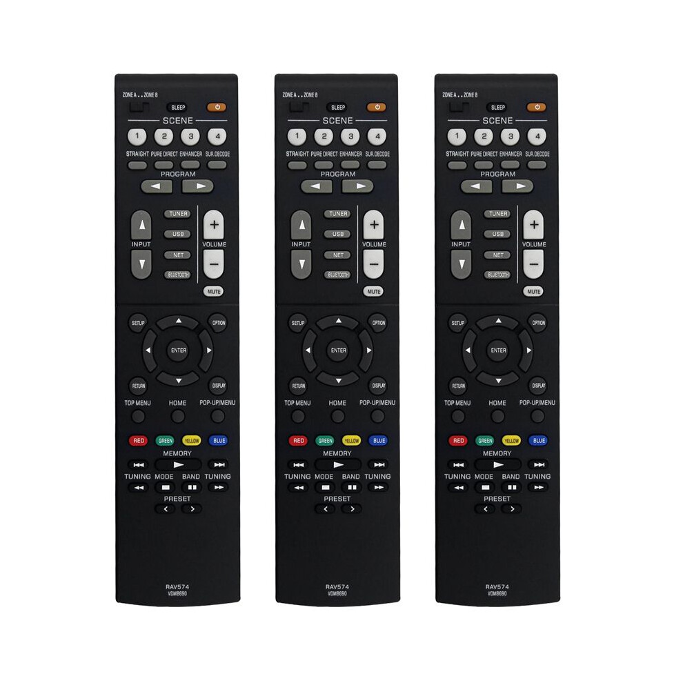3X Replace Rav574 Vdm8690 Remote Control For Musiccast Stereo Av Receiver Rx-V4a Rx-V4abl 4713884537055