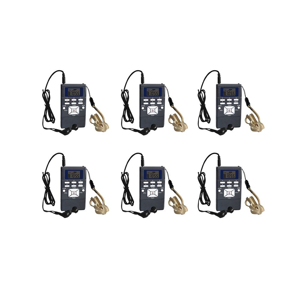 6X Digital Fm Radio Speaker Portable Receiver Display Single Band Music Player Led Display Silver/Gray 4713137940632