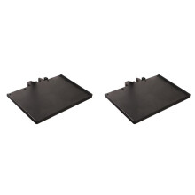 2X Microfoonstandaard Lademontage Klem op Stanghouders, Microfoonstandaard Bureau met 24 X 17,5 cm (Standaard NIET Inbegrepen)