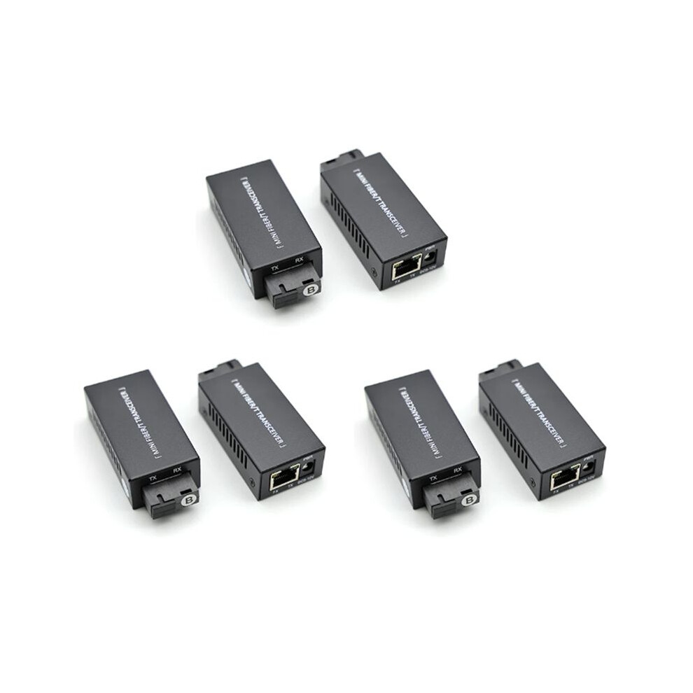 Photos - Other Network Equipment 3 Pair Gigabit 100/1000M A/B SC Ethernet Fiber Media Converter Rj45 Optic Transceiver 20KM Fibra