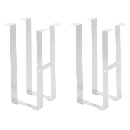 2 Set Under Desk PC Mount Bracket for Computer Case Computer Mainframe Hanger Host Box Stand Bracket Rack White