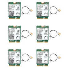 6X Scheda WiFi 9560NGW+Antenna 1730Mbps Wireless AC 9560 Dual Band 2.4G+5G BT 5.0 802.11Ac Adattatore Wireless M.2 CNVI 9560NGW