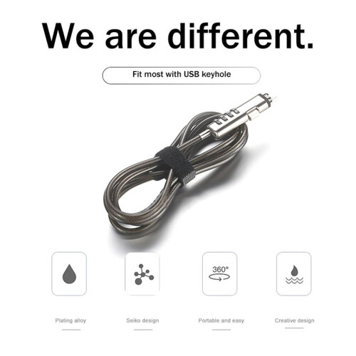6X USB Password Lock Computer Lock Password Protection Anti-Theft Lock Universal Laptop Computer Password Lock 2