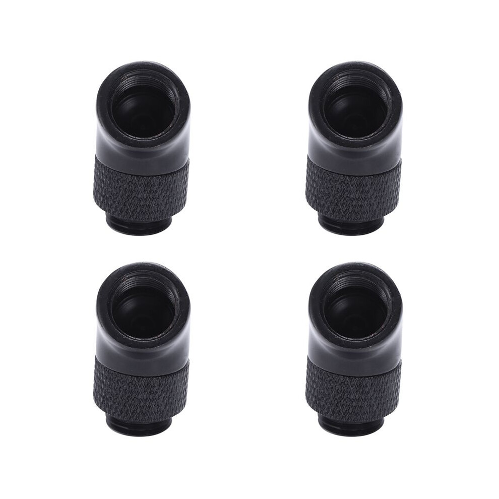 4X G1/4 Screw Thread 45 Degree Elbow Rotary Brass- Adapter Male To Female Omputer Pc Water Cooling System Black 6032267673080